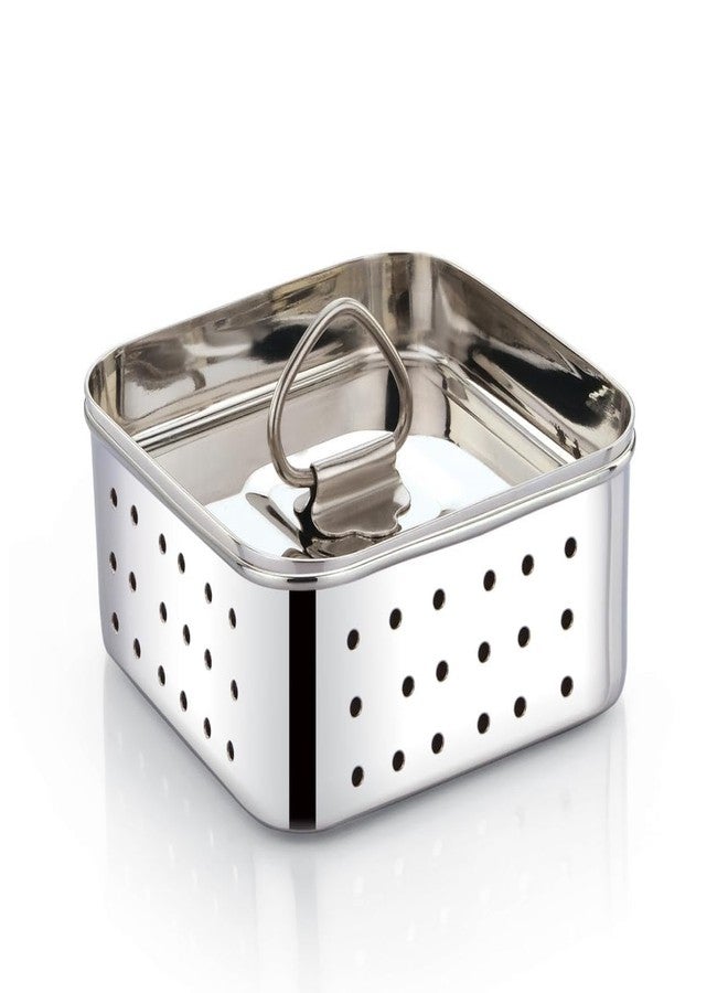 Attachh Stainless Steel Square Shape Indian Paneer/Tofu Press Mould Maker, Silver Square Design (300 ML, Size 11x11x4 Cm) - Image 3
